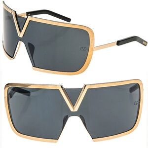 Valentino Runway Titanium Shield Sunglasses